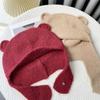 Winter Autumn Warm Beanie Hats Cute Ear Protection Cap Korean Bear Ear Knitted Cap  Ski