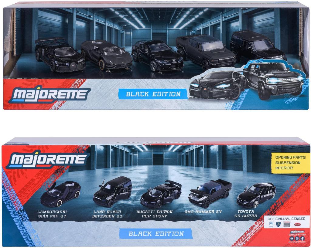 MAJORETTE - Majo Black Edition 5 Pcs Giftpack - dès 3 ans