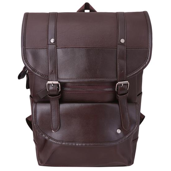 Men's Backpack PU Rucksack British Style Student Schoolbag