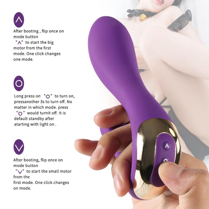 G-spot Rabbit Vibrator With Heating Function, Rabbit Ear For Clitoris G-spot Stimulation, Waterproof Dildo Vibrator