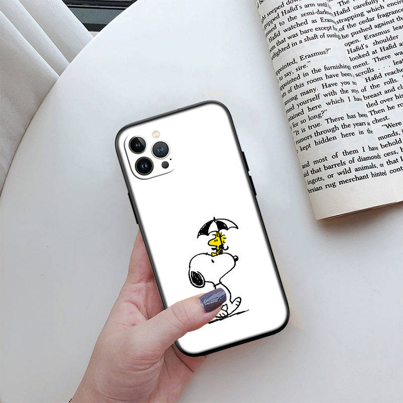 ED44 S-Snoopys Handyhülle für iPhone 6 6s 7 8 11 12 13 14 15 XS Pro Max XR X SE Samsung S20 S21 S22 S23 S24 FE Ultra Plus Lite S21S A55