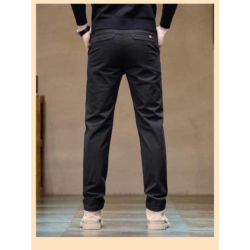 Men's Casual Business Pants, Spring and Autumn 2024 New Style, Loose Fit, Stretchy, Straight-Leg, Versatile Long Pants