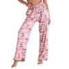 Women's Fashion Casual Print Elastic Waist Home Workout Sweatpants Straight Leg Pants