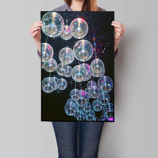 

Украшение, картина, забавный блестящий диско-шар, холст, настенное искусство, модный серебристый и синий блестящий девчачий гламурный принт для декора комнаты