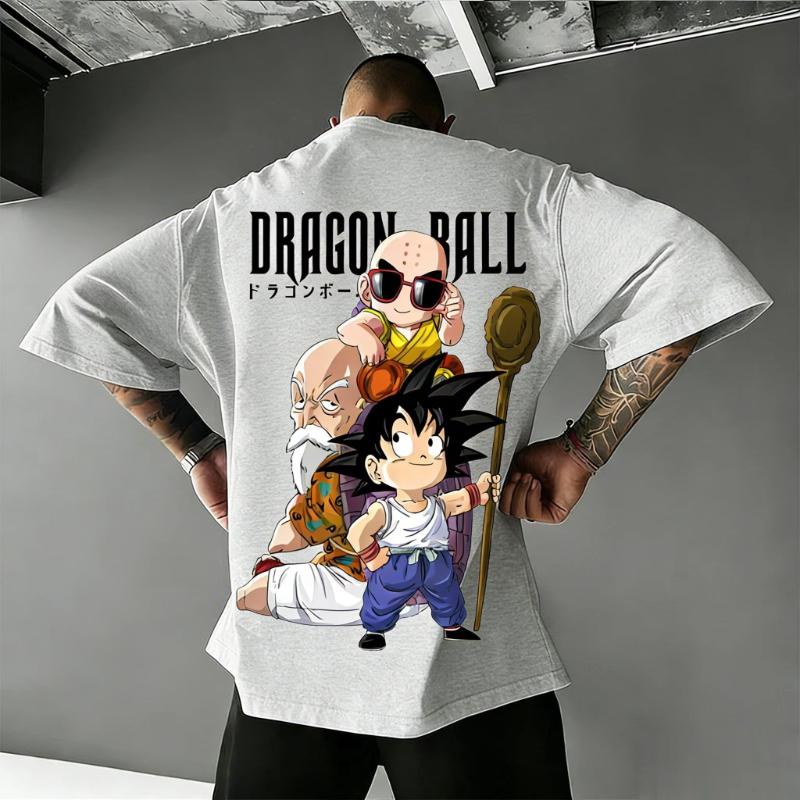 Dragon Ball Goku Anime Graphic Print TShirt Men Women Oversized Vintage Cotton Short Sleeve Casual Streetwear 2026 Summer Tops