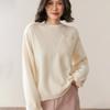 Women's Cashmere Round Neck Sweater - Autumn/Winter 2026 Collection, Loose Fit, Slimming Knit Base Layer with Pockets, Warm and Stylish.