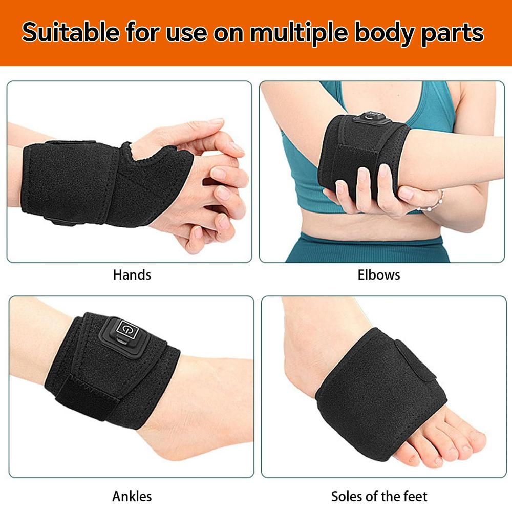 Electric Heated Wrist Support sleeve with 3 Heating Levels, Breathable Wrist guard Strap Sports and Hand Joint Protection Tool