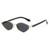 Vintage Polygon Sunglasses Men New Fashion Ocean Lenses Gradient Shades Trendy Retro Brand Design Travelling Sun Glasses