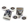 Pack Of 2Pcs 23mm Shower Door Rollers / Wheels Twin Tops For Sliding Doors
