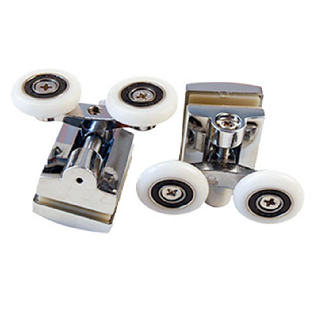 Pack Of 2Pcs 23mm Shower Door Rollers / Wheels Twin Tops For Sliding Doors