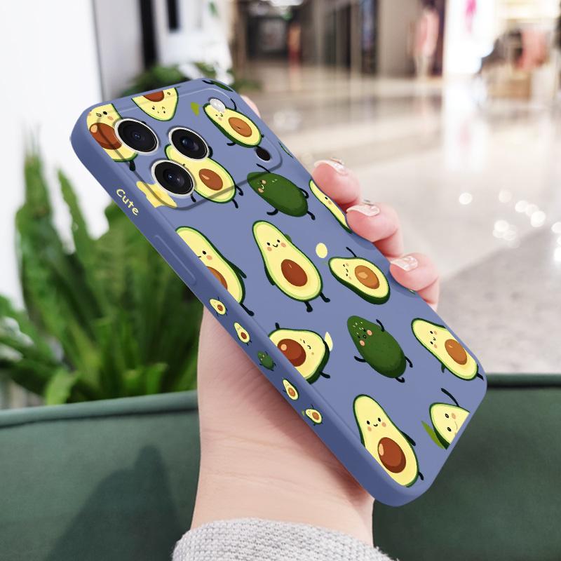 

Swinging Avocado Phone Case For iPhone 17 Air 16 16e 15 14 13 Pro Max Plus Mini Liquid Silicone Soft Cover iPhone 17 ProMax