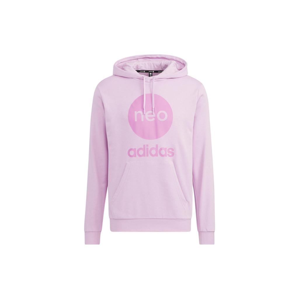 Adidas Neo Essential Kangaroo Pocket Big Logo Print Hoodie Unisex Hoodie Purple HM2003