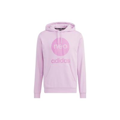 adidas Felpa Unisex con Cappuccio Neo Essential Tasca a Marsupio Stampa Logo Grande Viola HM2003