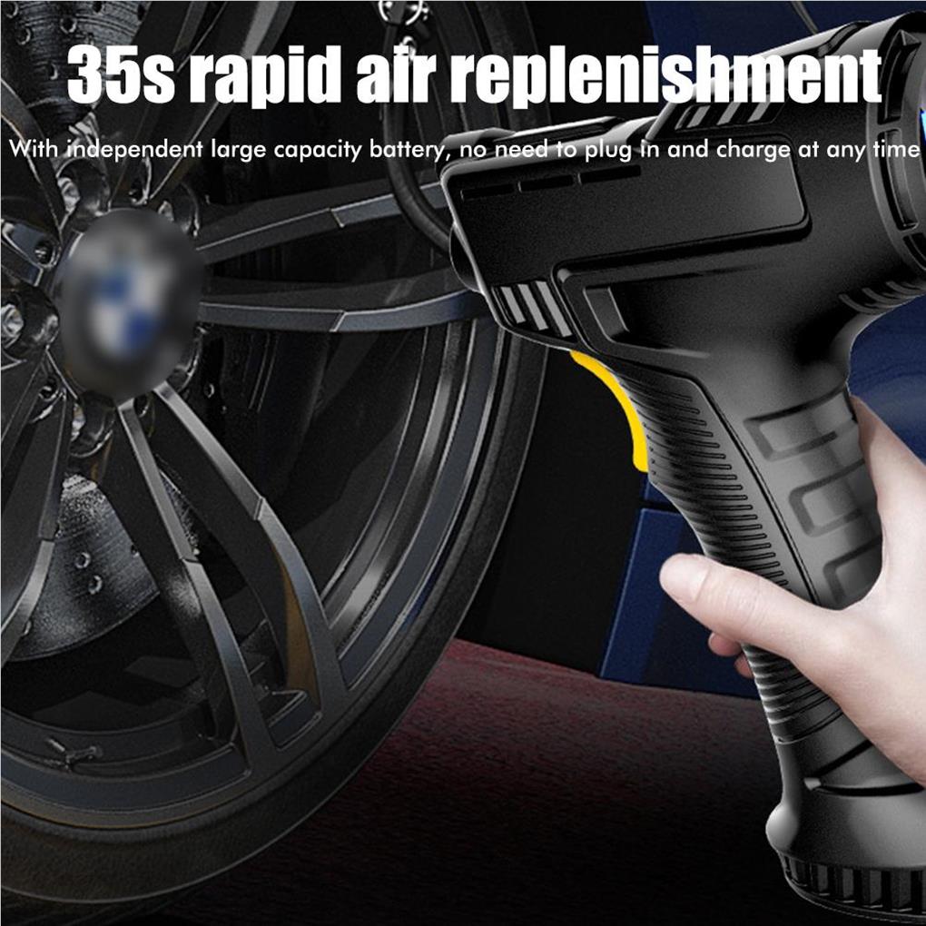 Portable Handheld Wireless Car Air Compressor 120W Digital Car Air Pump Tire Inflator for Motorcycles Cars Bicycles