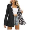 Giacca a Vento da Donna Reversibile Autunno 2024 con Stampa e Zip - Giacca Moda Coreana Giapponese