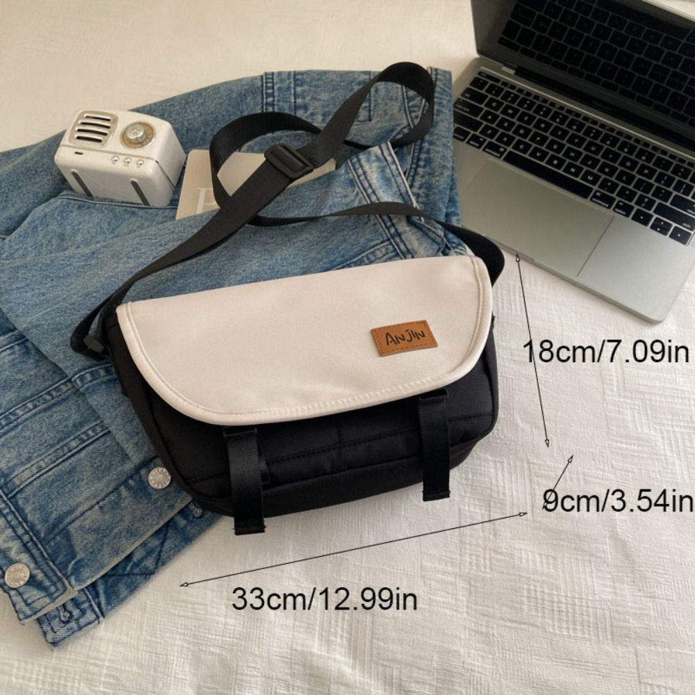 Large Capacity Women Shoulder Bag Korean Style Mailman Bag Casual Nylon Messenger Bag  Outdoor