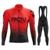 Team Autumn Cycling Jersey Bib Pants Set Ropa Ciclismo Bicycle MTB Clothing Road Bike Suit Men Long Sleeve Bicicleta Set