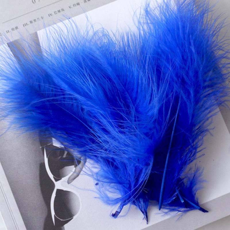 50Pcs Macaron Feather Color Turkey Full Velvet, Dream Catcher Hair Accessories Diy Handmade Materials Bouquet Stage Wedding Decoration