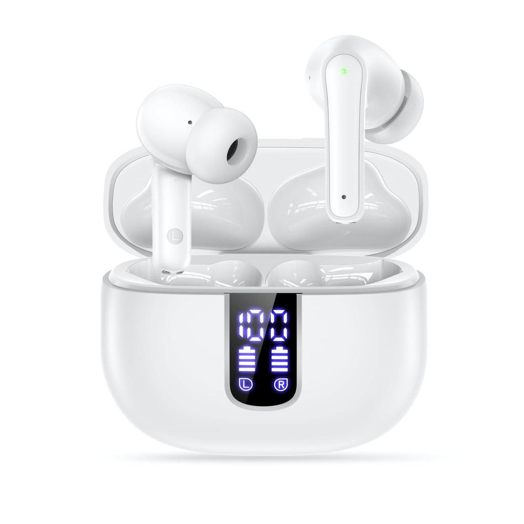 Wireless Bluetooth LED Battery Level Charging Case Use Earbuds, 5.3, Indicator, Included, White, Single/Binaural