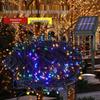 Outdoor LED Solar Starry Sky String Lights for Garden, Courtyard, and Street Decor - Colorful Flashing Lights