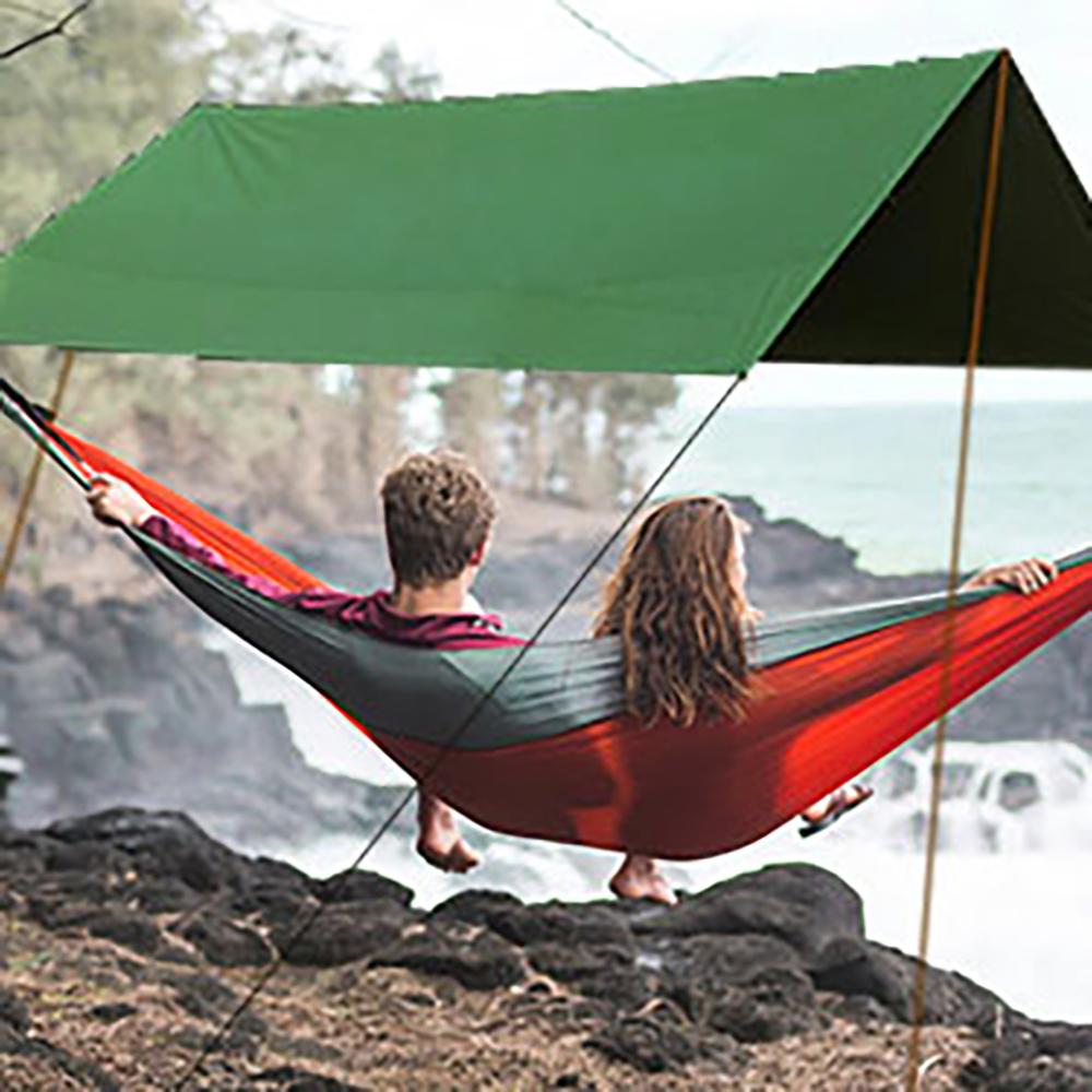 Tent tarpaulin multifunctional tarp with tote bag camping tarpaulin shelter hammock car awning cloth outdoor backpack hiking
