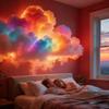 Cloud LED Lights for Ceiling USB Thundercloud LED Lamp Set Ambient Music Light for Desktop Ceiling Bedroom Living Room Office
