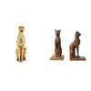 Goldenes Katzen-Skulpturen-Set Elegante Tierfiguren Dekorative Tischmitte Und Buchstütze