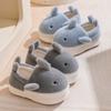 Whale Cotton Shoes Children Girls Autumn and Winter 2024 New Indoor Home Warm Cartoon Fluffy Slippers Men