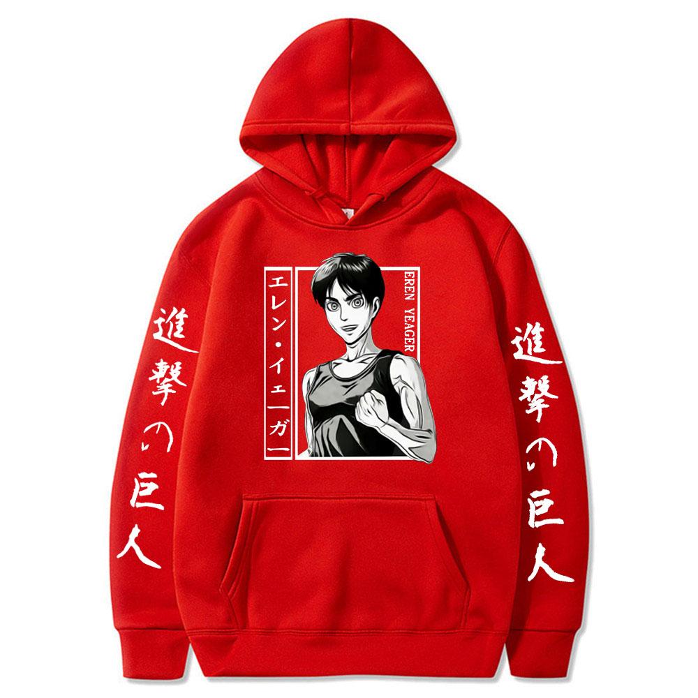 Attack On Titan Anime Hoodie Autumn Winter Casual Warm Hoodies Men Japanese Anime Eren Yeager Sweatshirt Hip Hop Hoody Male