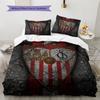 Sevilla FC Patrón Juego de Ropa de Cama Colcha Decoración del Hogar Regalo (1 funda nórdica + 2 fundas de almohada sin relleno.)