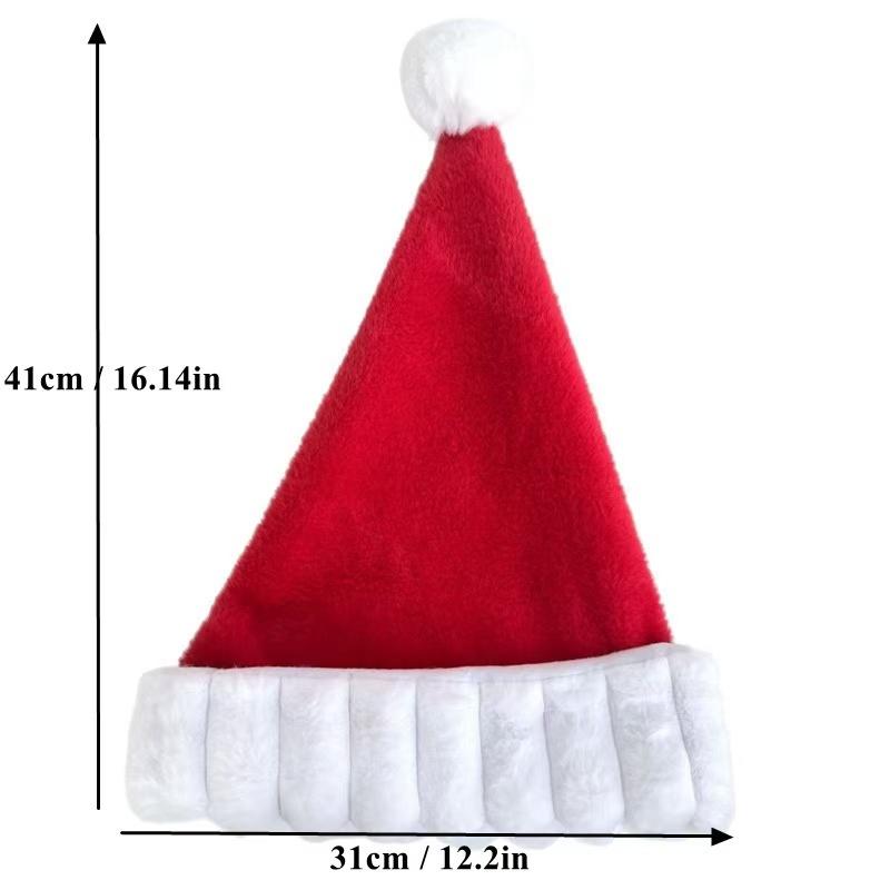 New Arrivals Plush Santa Claus Hat Smooth-Grain Fur Thickened Adult Party Christmas Hat