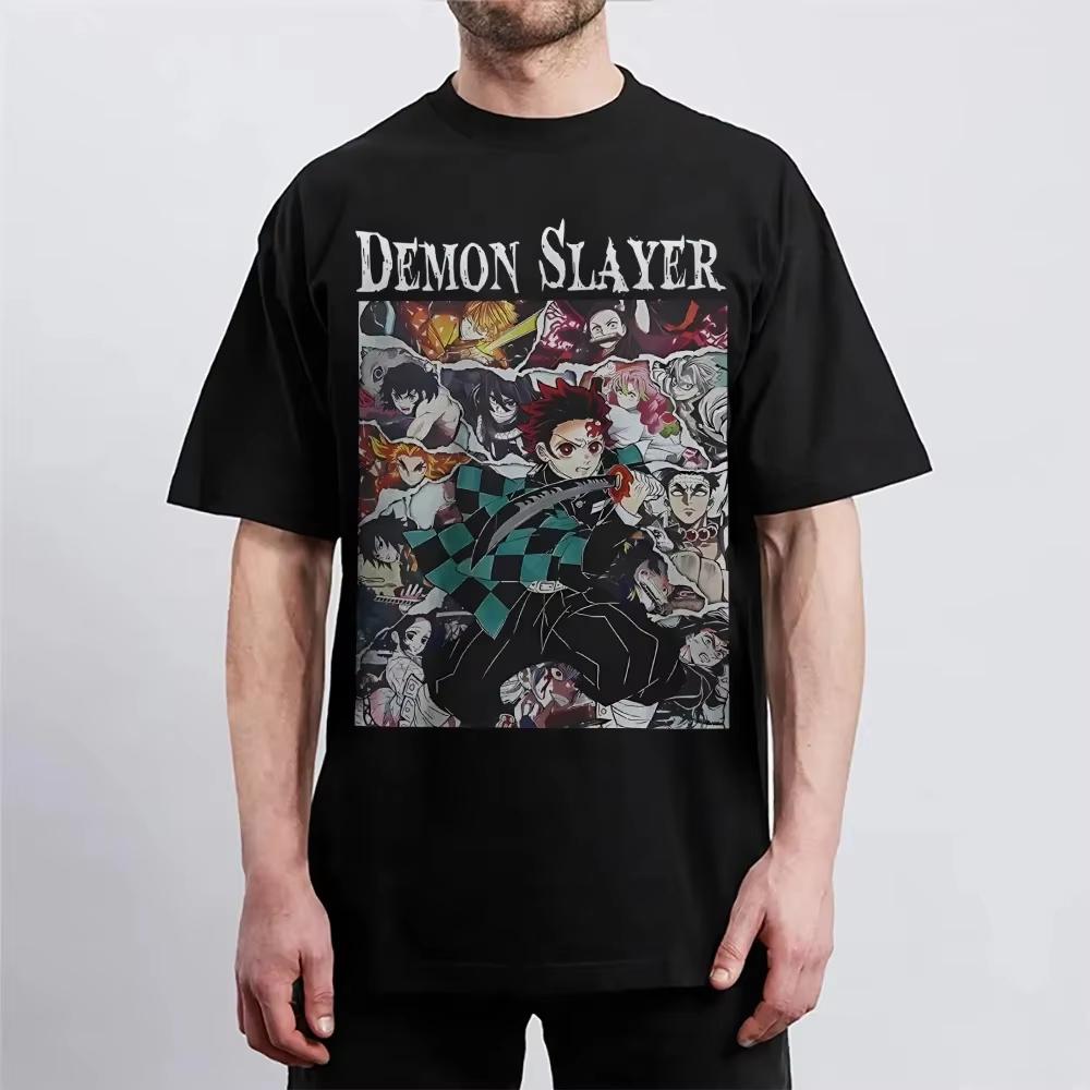 Demon Slayer Anime Classic Characters Printed T-shirt Men's and Women's T-shirt Men's Top Sports T-shirt Men's T-shirt Summer