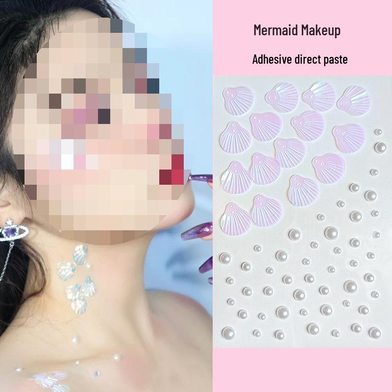 Children's Glitter Makeup Set: Eyeshadow, Face Stickers, Fairy Rhinestones for Dress-Up & Kindergarten Fun