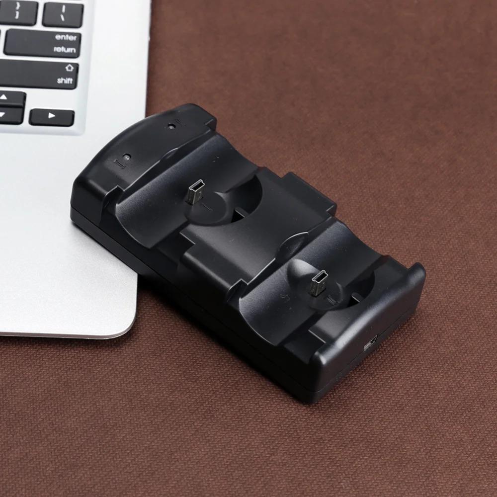 Supporto di Ricarica Doppio Caricabatterie Doppio Professionale per Controller Wireless PS3/PS3 Move Accessori