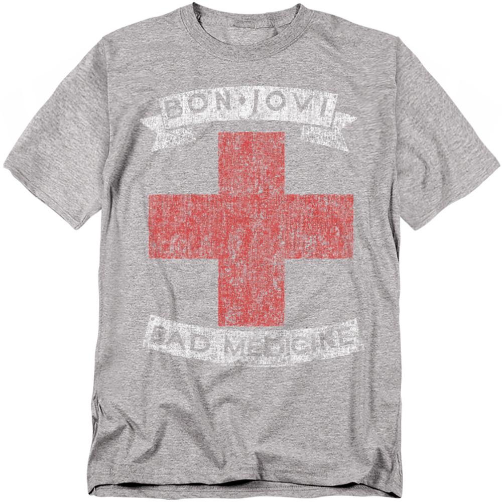 Bon Jovi Unisex Adult Bad Medicine Heather T-Shirt