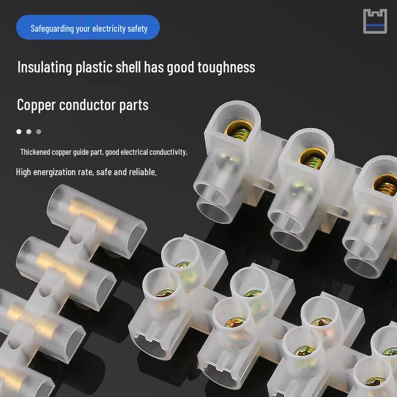 Beifute 12-Position Nylon Brass Terminal Block