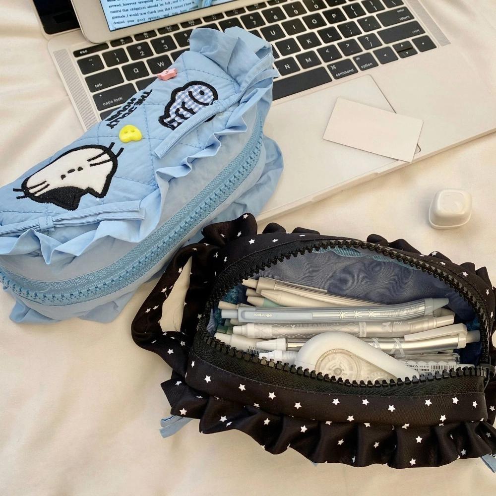 Large Capacity Korean Pencil Bag Cosmetics Storage Makeup Bag Stationery Storage Bag  School Office
