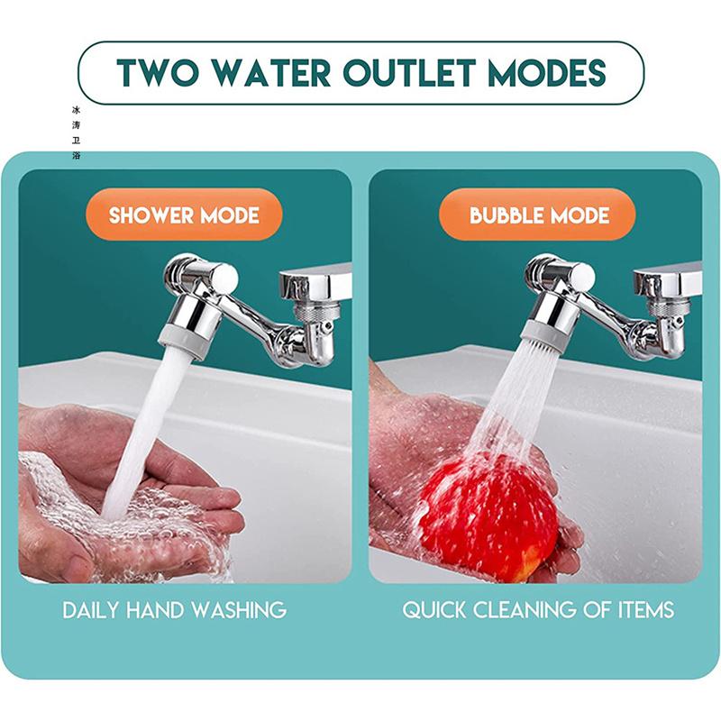 Girevole Multifunzionale Estensione Del Rubinetto Aeratore Girevole da 1080 Gradi Braccio Robotico Filtro per L'acqua Lavello Acqua di Rubinetto Gorgogliatore Lavello Fit
