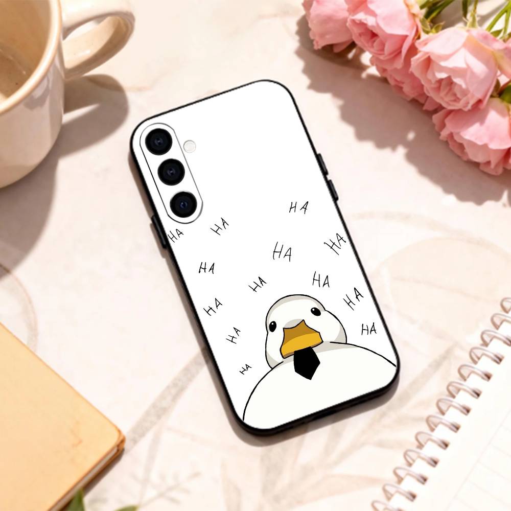 C-Chaotic Duck Goose Phone Case For Samsung Galaxy A73,A72,A71,A70,A53,A52,A51,Others Soft Black Shell
