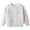Autumn and Winter Hand-embroidered Bow Baby Base Knitted Sweater Birthday Etsy DIY Children's Sweater