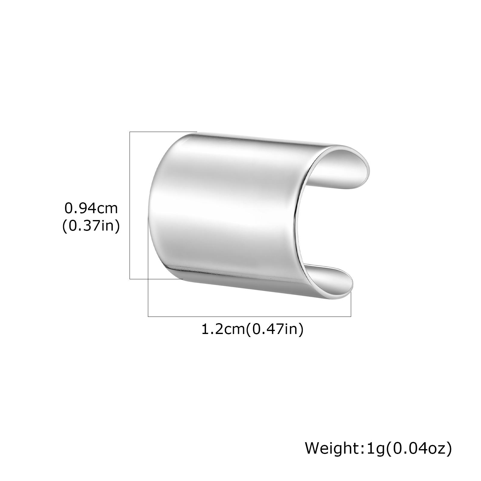 Trendy Simple Long Tube U-shaped Stainless Steel Ear Bone Clip For Men, Geometric Non Piercing Ear Cuff, Fashion Ear Jewelry