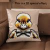 2D Süßes Enten Fliege Muster Kissenbezüge Muster Kissenbezug Geeignet für Sofa Schlafzimmer Auto Kissenbezug