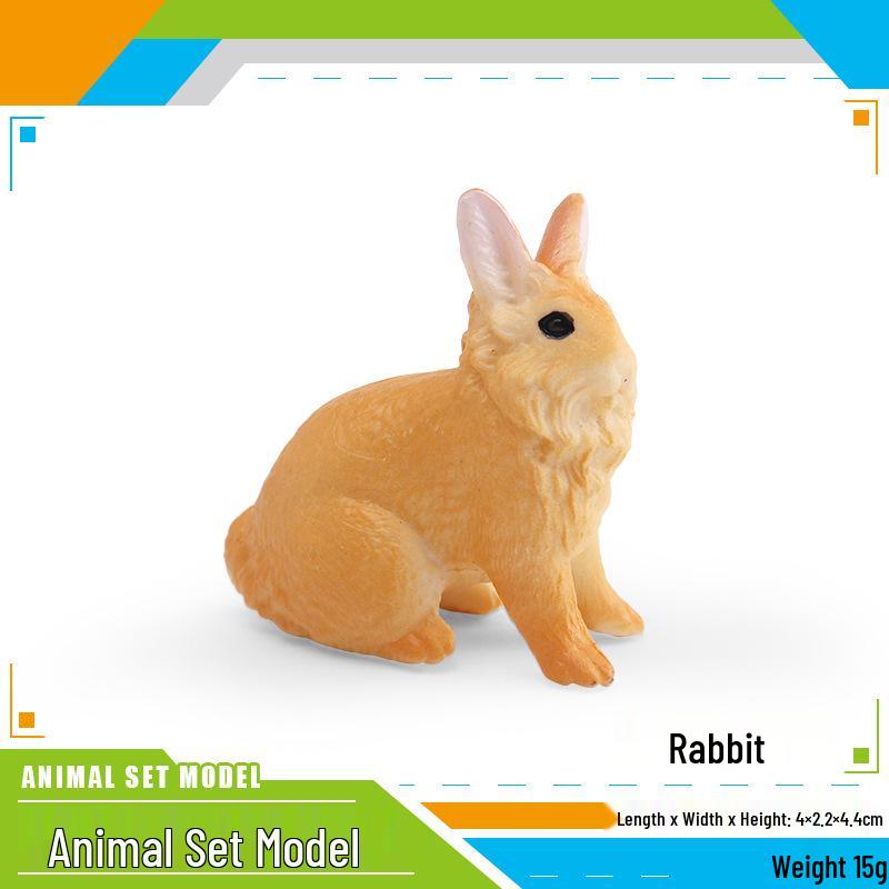 Cross-Border Wildlife Rabbit Model: Cognitive Learning Lop-Eared Rabbit Ornament for Kids.