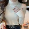 Half High Neck Sweater for Women In Autumn and Winter Mid Neck Base Knitted Sweater Pullover Top