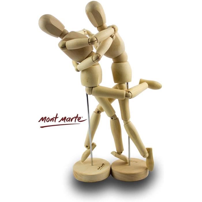 Mont Marte Mannequin Homme 30 Cm - Modèle De Dessin - Figurine Idéal - Marionnette En Bois - Débutants, Professionnels Et Artistes