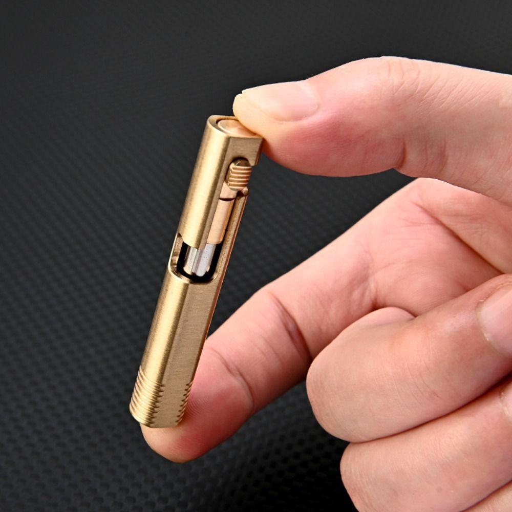 Easy Carry Mini Brass Pen All-Metal Neutral Ballpoint Pen Travel Pocket Pen Writing Instruments