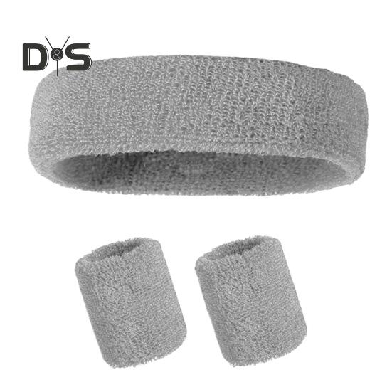 Schweißband-Set, Sport-Stirnband, Armband-Set, Frottee, Tennis, Gymnastik, Armband, sportliches Schweiß-Stirnband für Männer und Frauen