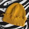 Unisex Streetwear Hats Knit Winter Beanie Hats Hip Hop Street Style Checked Beanie Hats