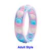 Mondo Silicone 1pz Stili Corti Pops Bolle Braccialetto Decompressione Giocattolo Sollievo Stress Colorato Braccialetto Silicone Adulti Bambini Giocattoli