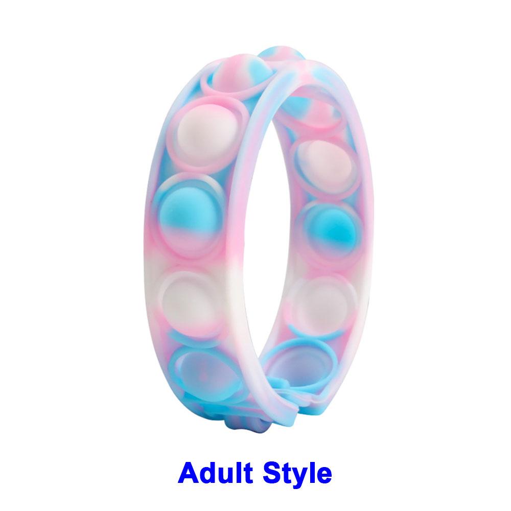 Mondo Silicone 1pz Stili Corti Pops Bolle Braccialetto Decompressione Giocattolo Sollievo Stress Colorato Braccialetto Silicone Adulti Bambini Giocattoli